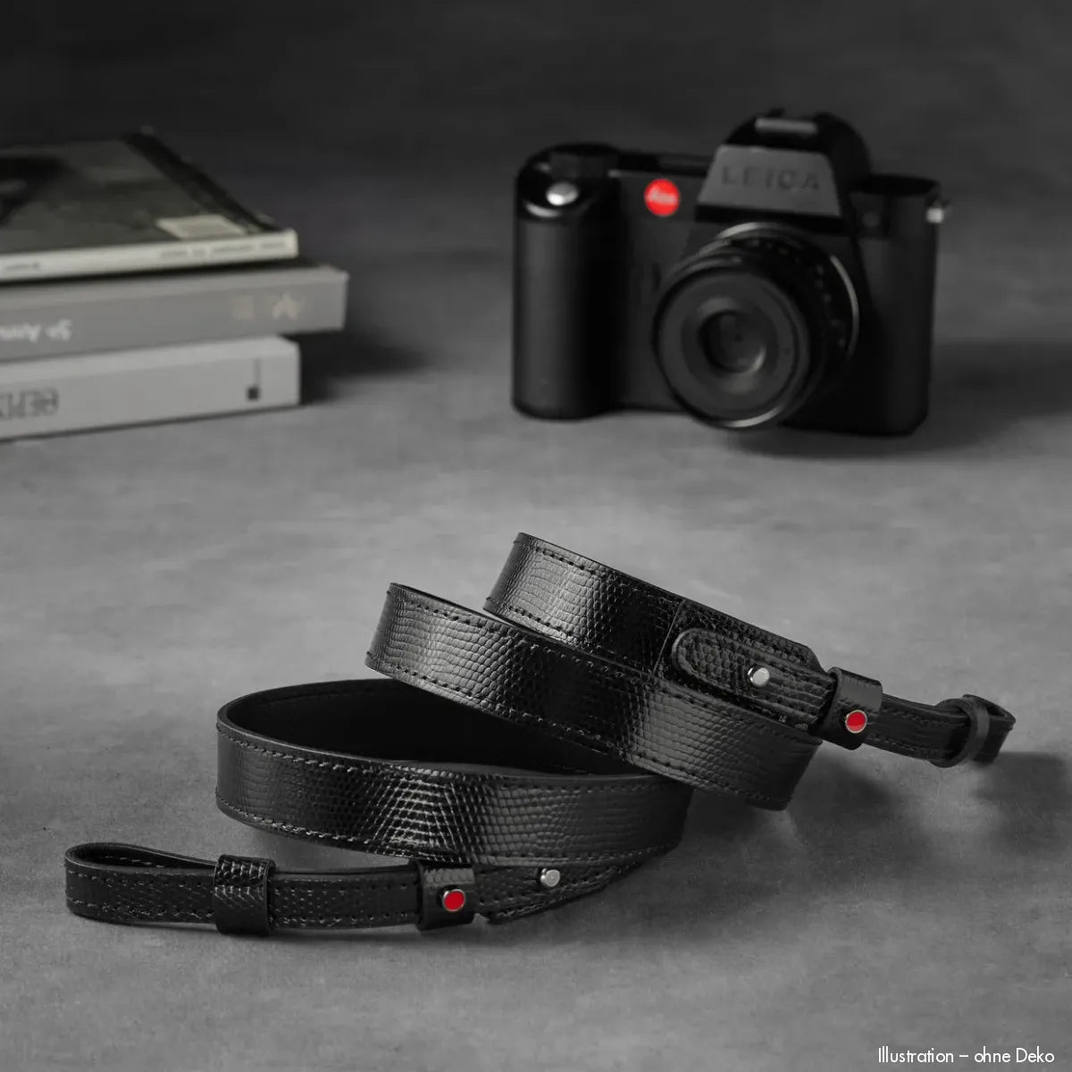 Rock n Roll Camera Straps And Bags Kameragurte | Kamera Schultergurt in Glanz Schwarz | Leder | Z.b.für Leica Sl Serie | 100cm