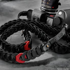 Rock n Roll Camera Straps And Bags Kameragurte | Kamera Tragegurt aus Leder in Schwarz Rot von Passend an Leica Sl2 Etc.| 100cm