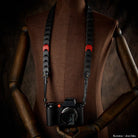 Rock n Roll Camera Straps And Bags Kameragurte | Kameragurt aus Leder in Schwarz Rot für Leica Sl3 Sl2 Usw. | Handgefertigt von n | 100cm