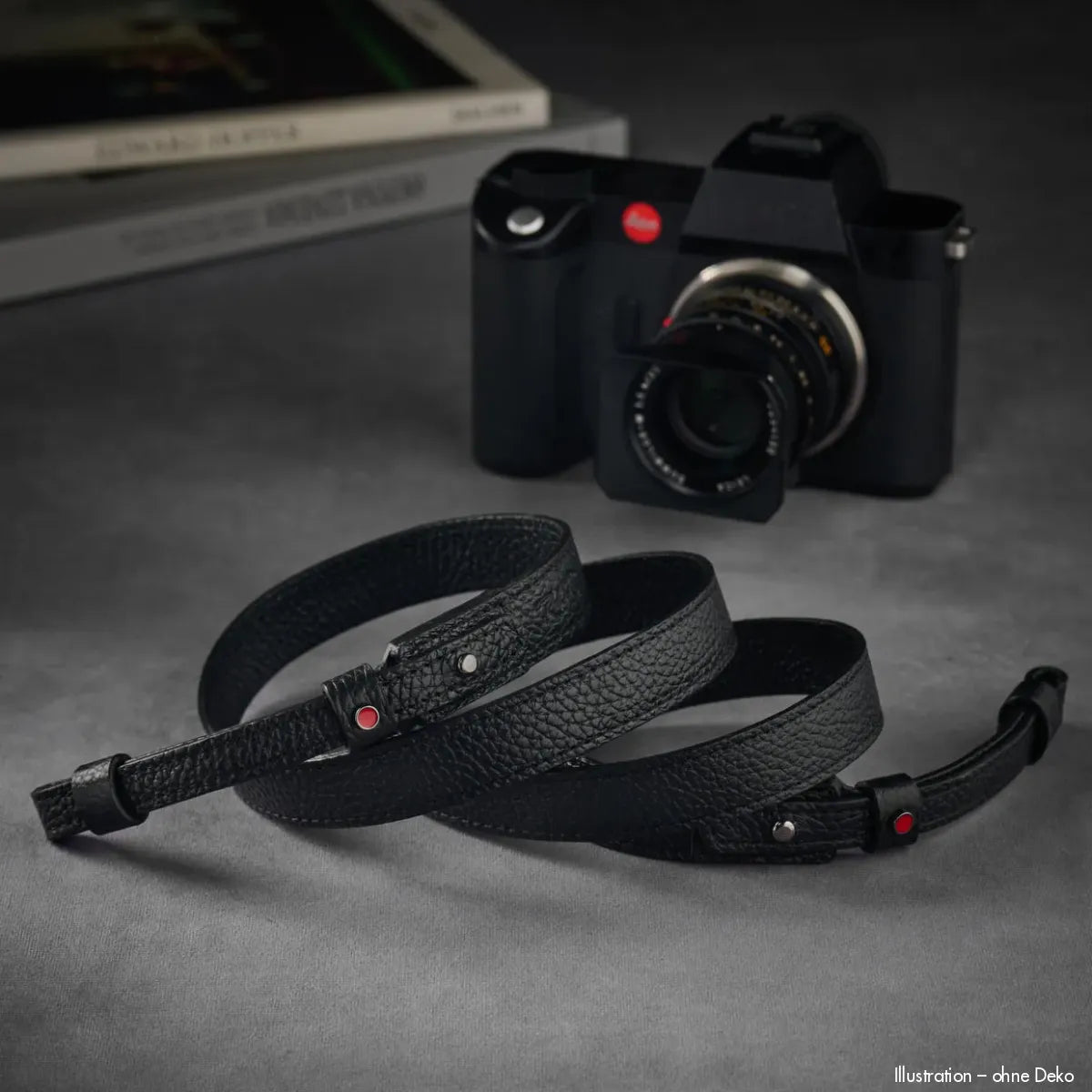 Rock n Roll Camera Straps And Bags Kameragurte | Kameragurt aus Schwarzem Leder von | U.a.für Leica Sl2 s | 100cm