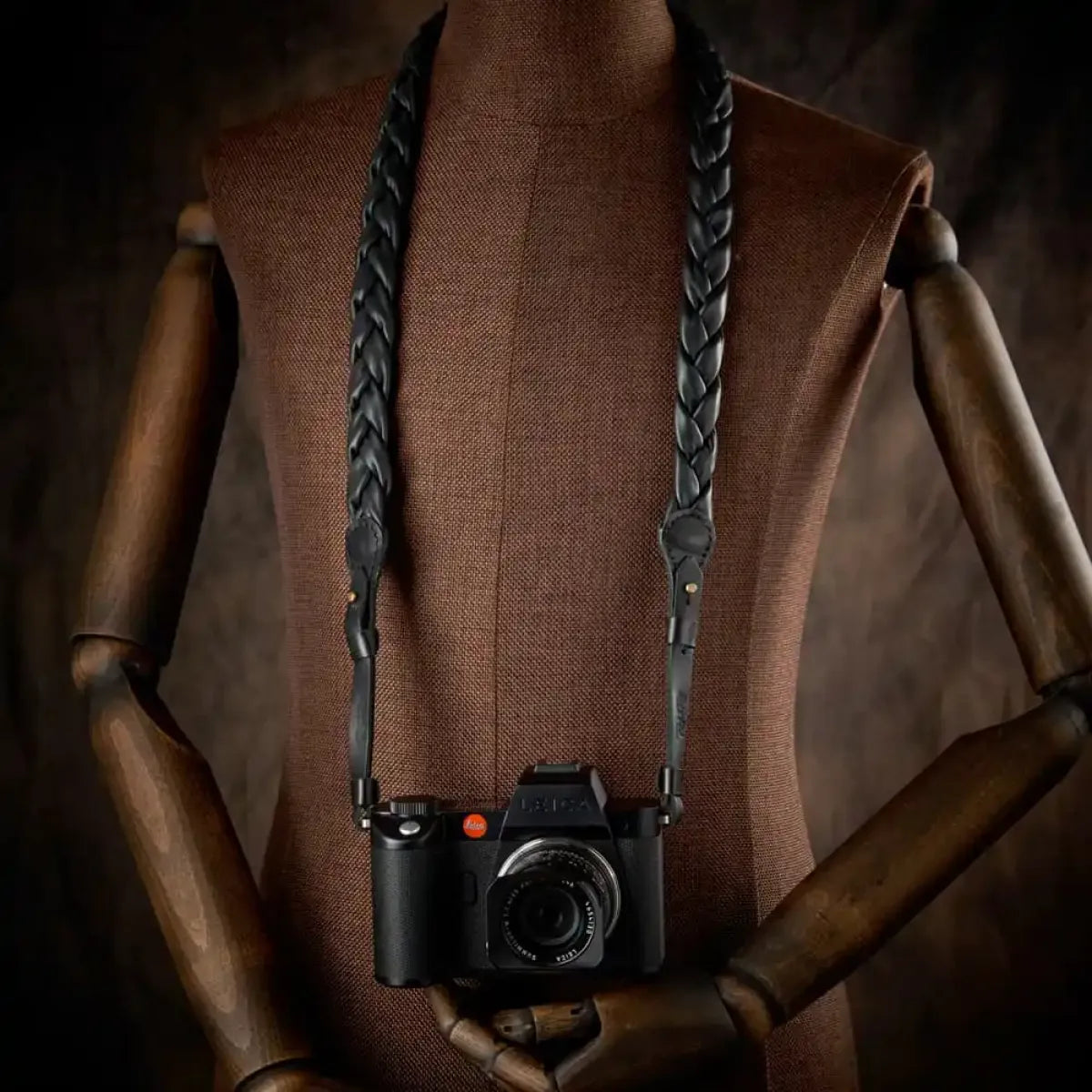 Rock n Roll Camera Straps And Bags Kameragurte | Kameragurt für Leica Sl2 Sl s | Schwarz | Nappa Leder | Rock n Roll Straps | 125