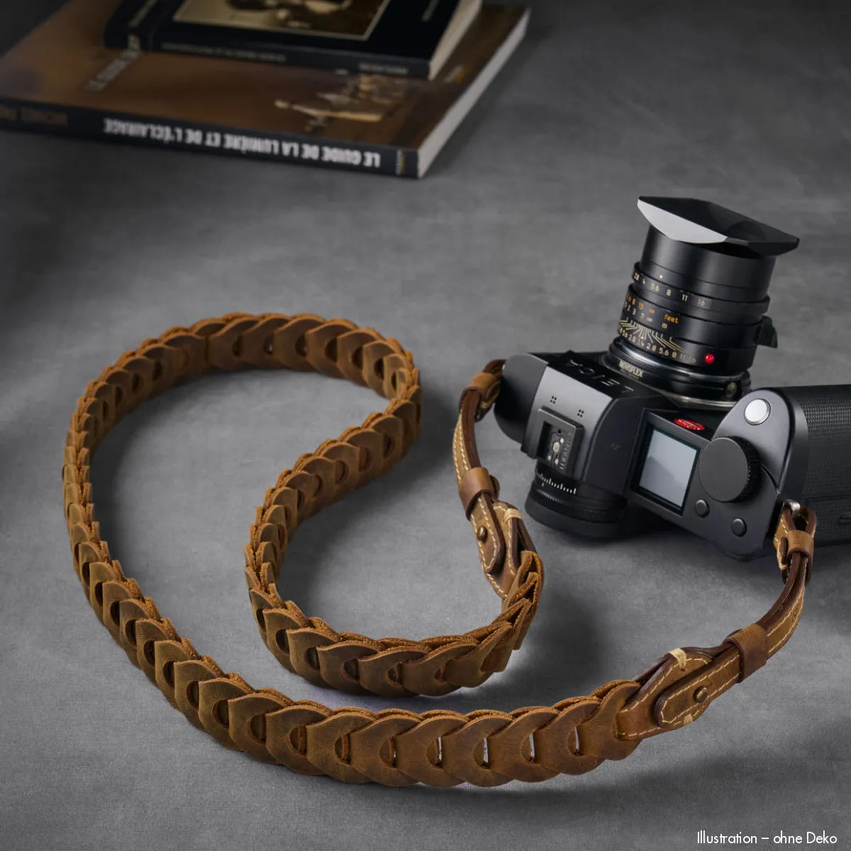 Rock n Roll Camera Straps And Bags Kameragurte | Leder Kamera Schultergurt | Tabakbraun | 125cm | für Leica Sl3 Sl2 Sl Etc.