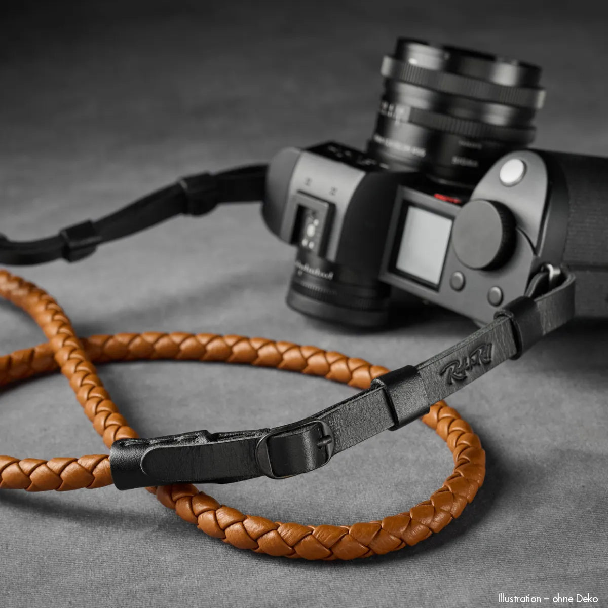 Rock n Roll Camera Straps And Bags Kameragurte | Leder Kamera Schultergurt von in Tan (hellbraun) für Z.b. Leica Sl2 s | 100cm
