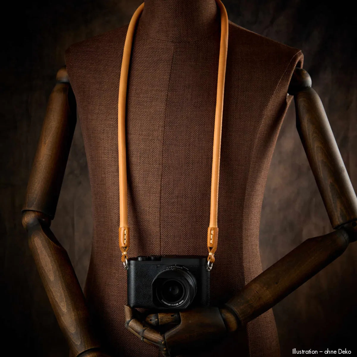 Rock n Roll Camera Straps And Bags Kameragurte | Leder Kamera Tragegurt aus Nappa und Seil in Hellbraun von Rocknroll für Z.b. Leica Q3
