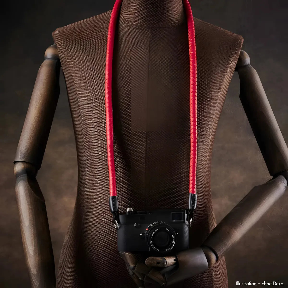 Rock n Roll Camera Straps And Bags Kameragurte | Leder-kameragurt in Rot aus Seil und Nappa Schlangenleder-design | Passend zu Leica q U.a.