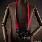 Rock n Roll Camera Straps And Bags Kameragurte | Leder-kameragurt in Rot aus Seil und Nappa Schlangenleder-design | Passend zu Leica q U.a.