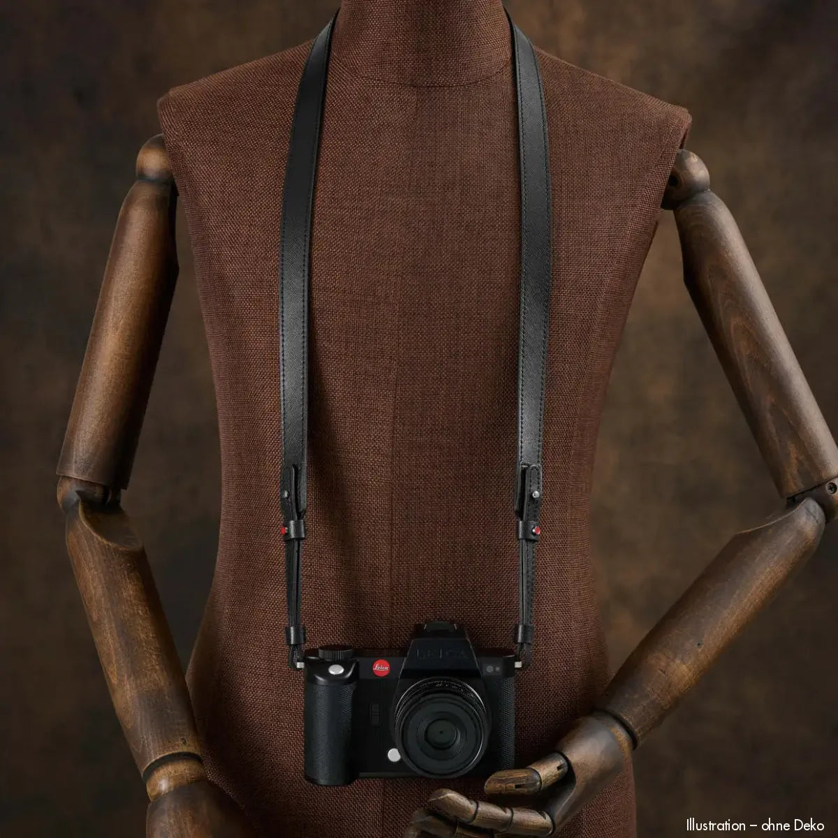 Rock n Roll Camera Straps And Bags Kameragurte | Leder Kameragurt in Saffiano Schwarz von Z.b.für Leica Sl2 | 100cm