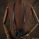 Rock n Roll Camera Straps And Bags Kameragurte | Leder Kameragurt in Saffiano Schwarz von Z.b.für Leica Sl2 | 100cm