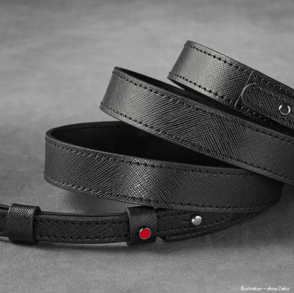 Rock n Roll Camera Straps And Bags Kameragurte | Leder Kameragurt in Saffiano Schwarz von Z.b.für Leica Sl2 | 100cm