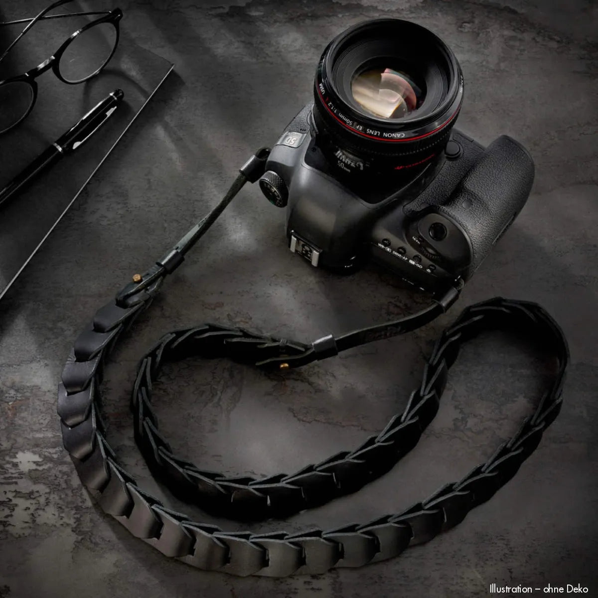 Rock n Roll Camera Straps And Bags Kameragurte | Leder Kameragurt in Schwarz für Systemkameras | Z.b. an Canon Eos R-serie | 125cm