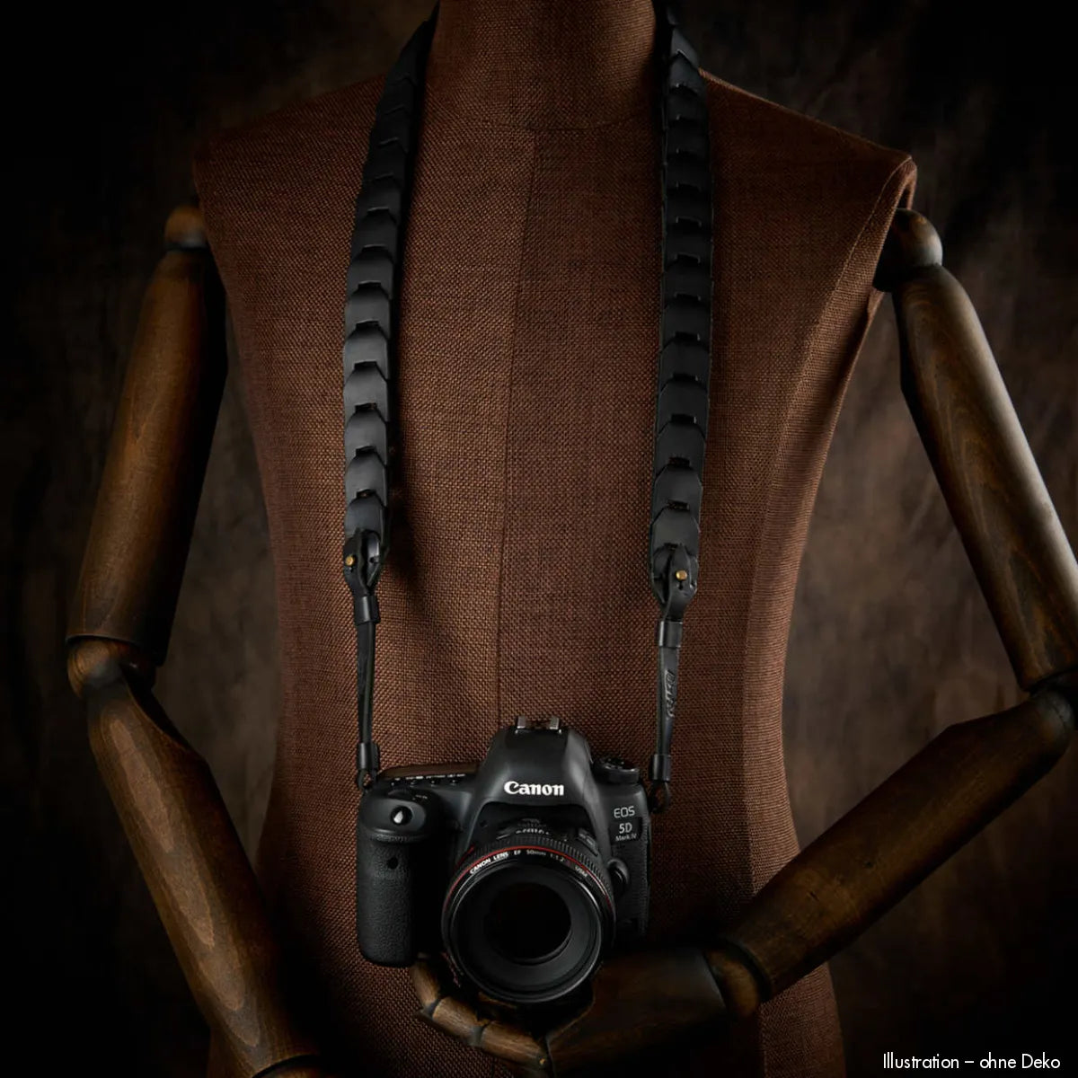 Rock n Roll Camera Straps And Bags Kameragurte | Leder Kameragurt in Schwarz für Systemkameras | Z.b. an Canon Eos R-serie | 125cm