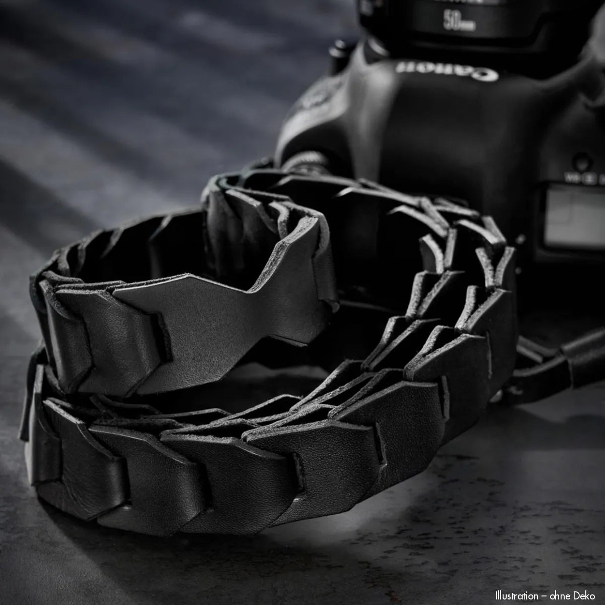 Rock n Roll Camera Straps And Bags Kameragurte | Leder Kameragurt in Schwarz für Systemkameras | Z.b. an Canon Eos R-serie | 125cm