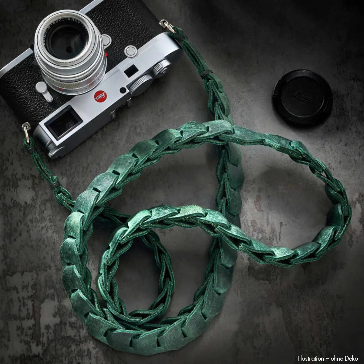 Rock n Roll Camera Straps And Bags Kameragurte | Leder-kameragurt in Smaragdgrün von - Z.b. für Leica m Sony & Fuji U.a. | 100cm