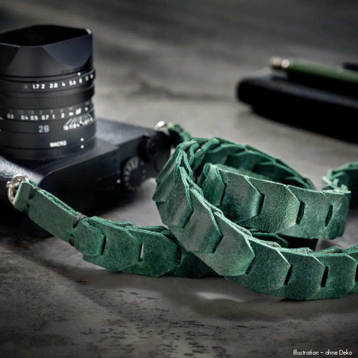 Rock n Roll Camera Straps And Bags Kameragurte | Leder-kameragurt in Smaragdgrün von - Z.b. für Leica m Sony & Fuji U.a. | 100cm