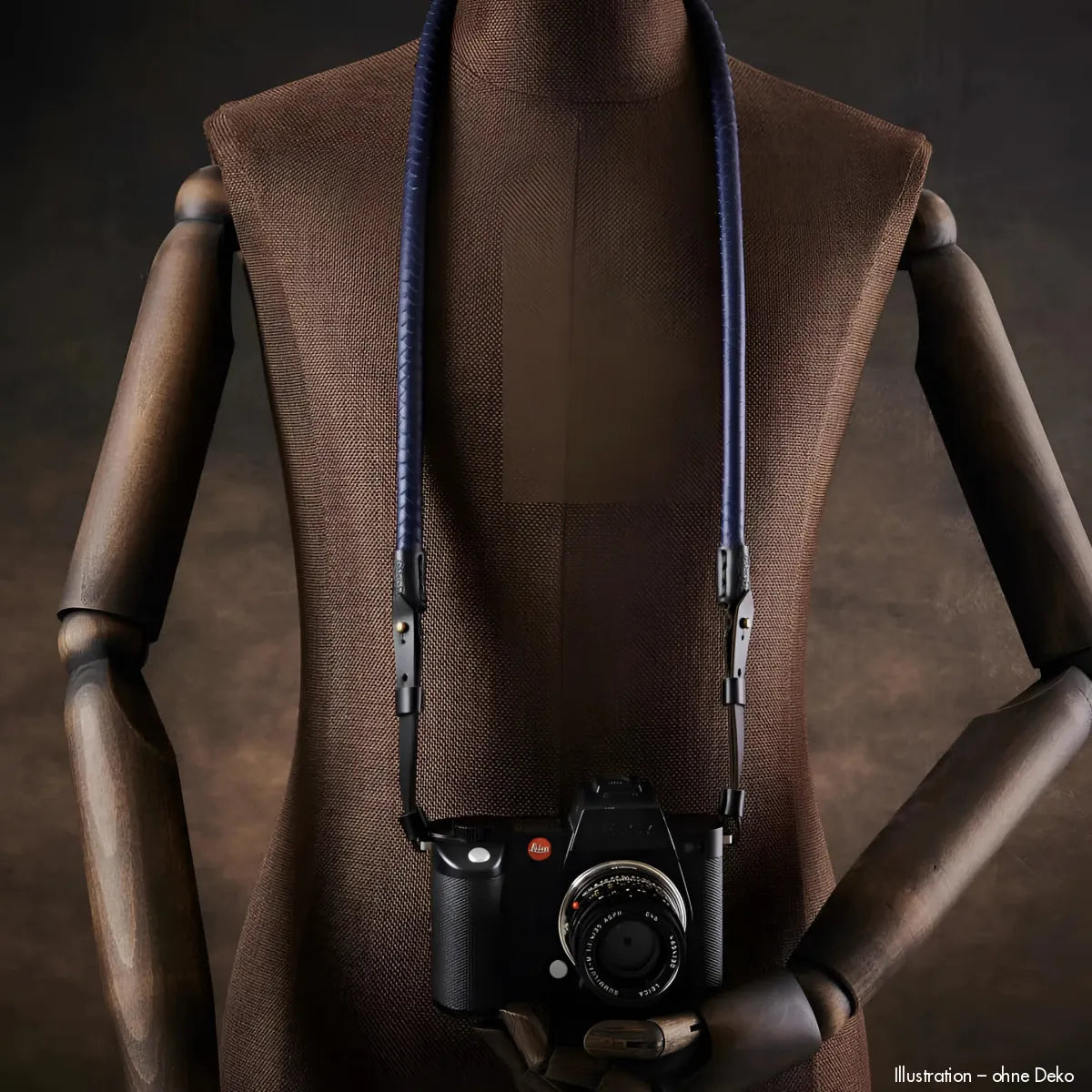 Rock n Roll Camera Straps And Bags Kameragurte | Nappa Kamera Schultergurt aus Leder & Seil in Blau | für Leica Sl s Serie | 100cm