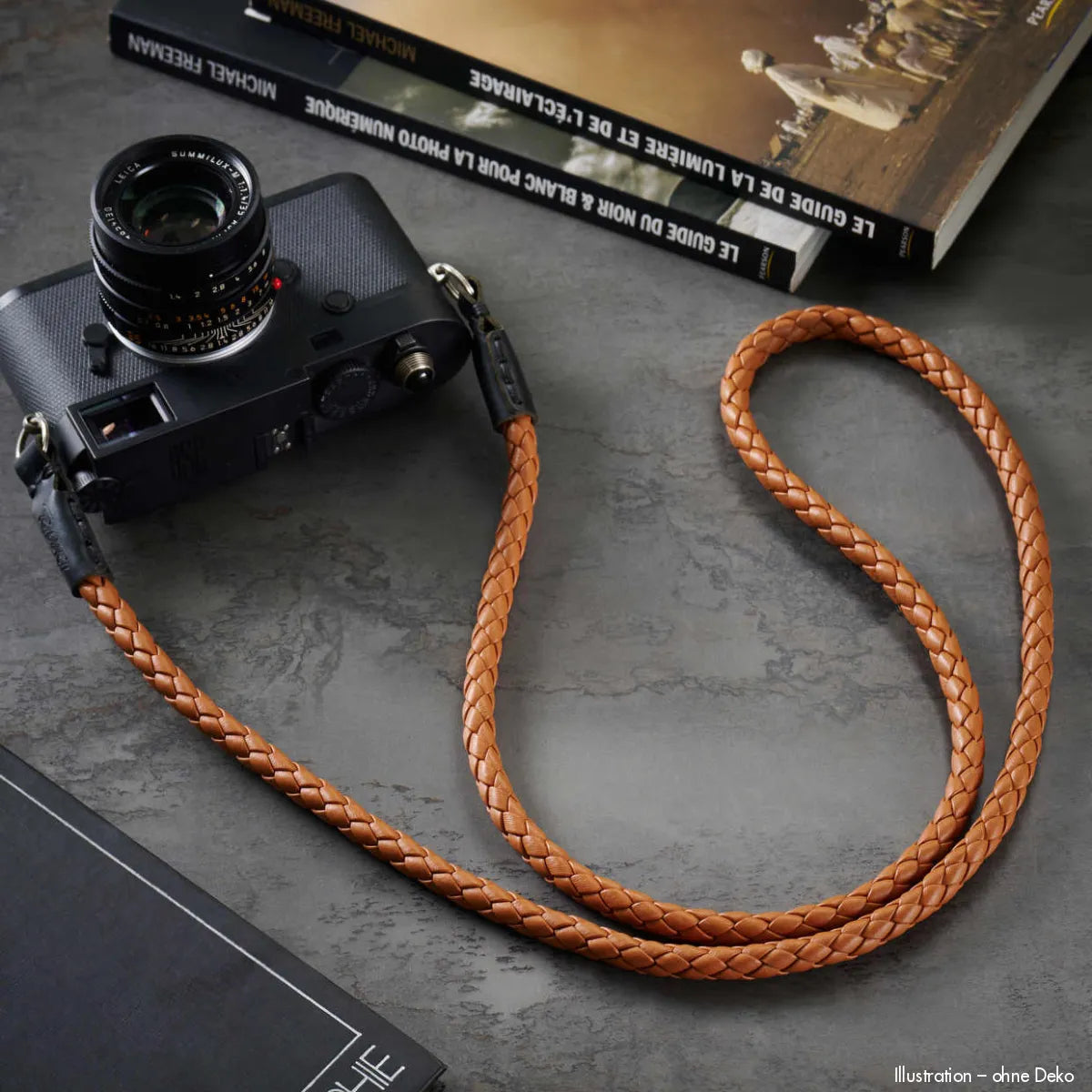 Rock n Roll Camera Straps And Bags Kamerazubehör Speziell für Fuji | Leder Kameragurt Geflochten | Hellbraun (tan) 125cm | Z.b. X100vi