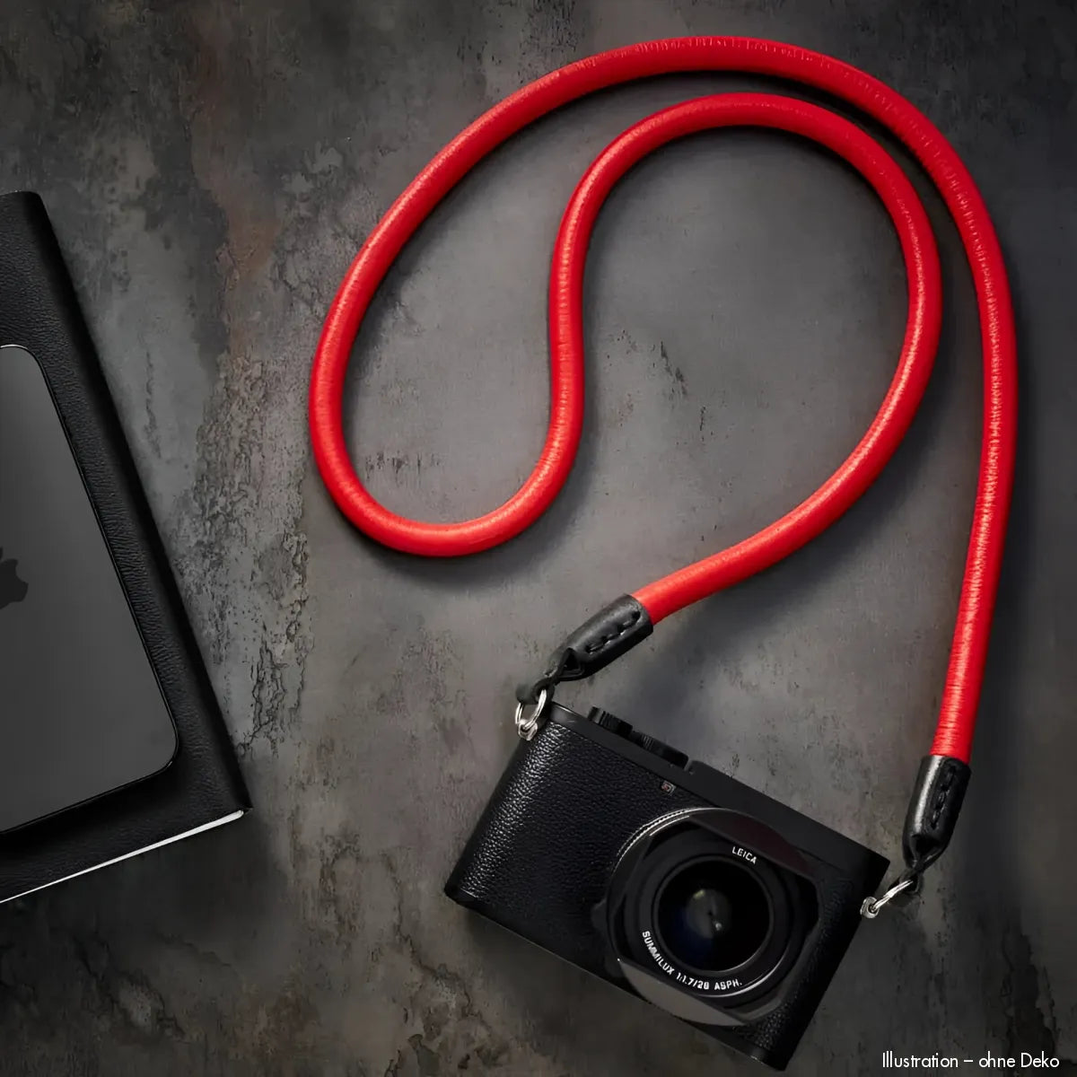 Rock n Roll Camera Straps And Bags Kameragurte | Roter Kamera Tragegurt aus Nappaleder und Seil von n für Z.b. Leica q Serie | 125cm