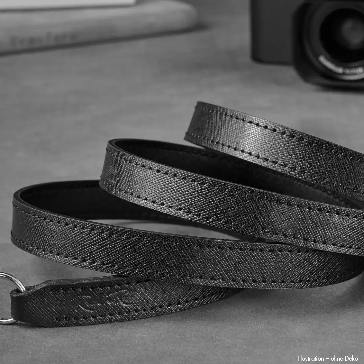 Rock n Roll Camera Straps And Bags Kamerazubehör Speziell für Leica | Saffiano Schwarzer Kameragurt von | Leder | U.a.für m | 125cm