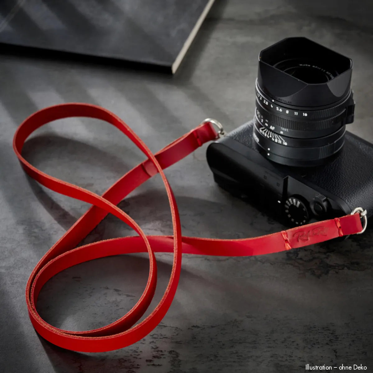 Rock n Roll Camera Straps And Bags Kameragurte | Schlanker Roter Leder Kamera Tragegurt | U.a. für Leica q und M-modelle | 125cm