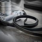 Rock n Roll Camera Straps And Bags Kameragurte | Schmaler Leder Kameragurt in Schwarz | von | für Z.b. Leica & Systemkameras | 100cm