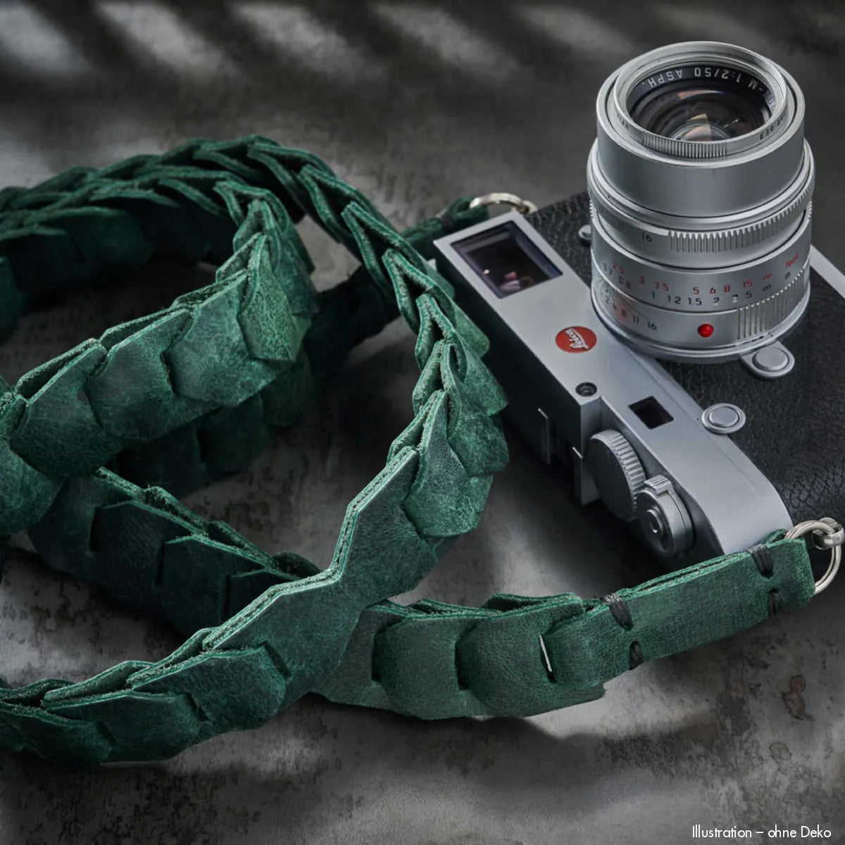Rock n Roll Camera Straps And Bags Kameragurte | Smaragdgrüner Leder-schultergurt von Z.b. Passend an Sony Alpha Kameras U.a. | 125cm