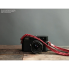 Kameragurte | Leder, Rot | Barton 1972 | Barton 1972 Kamera Schultergurt Aus Leder | Rot | Von Hand Geflochten | 105cm