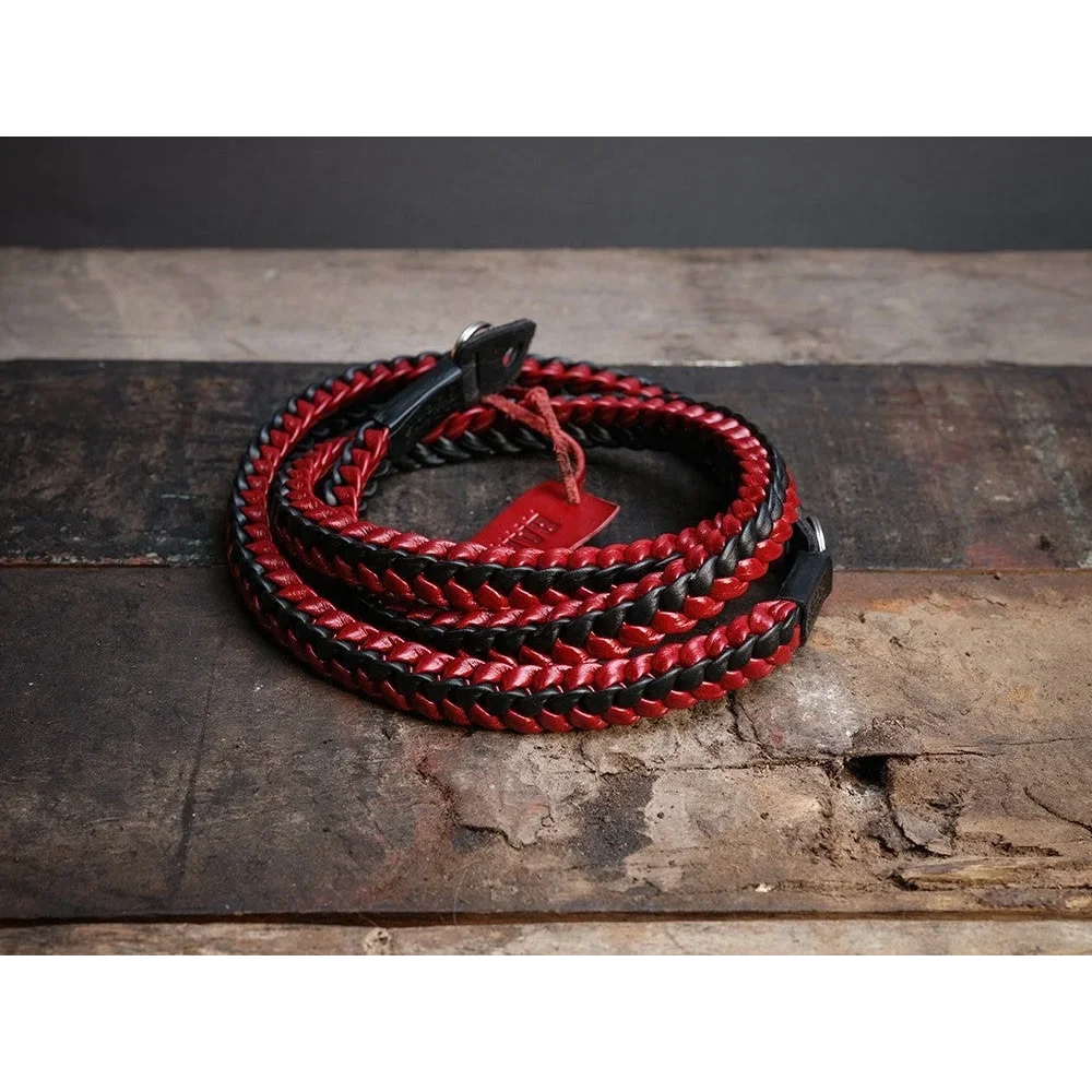 Kameragurte | Leder, Schwarz Und Rot | Barton 1972 | Barton 1972 Tragegurt Für Kamera Aus Leder | Schwarz Rot | Annie Barton | 105cm