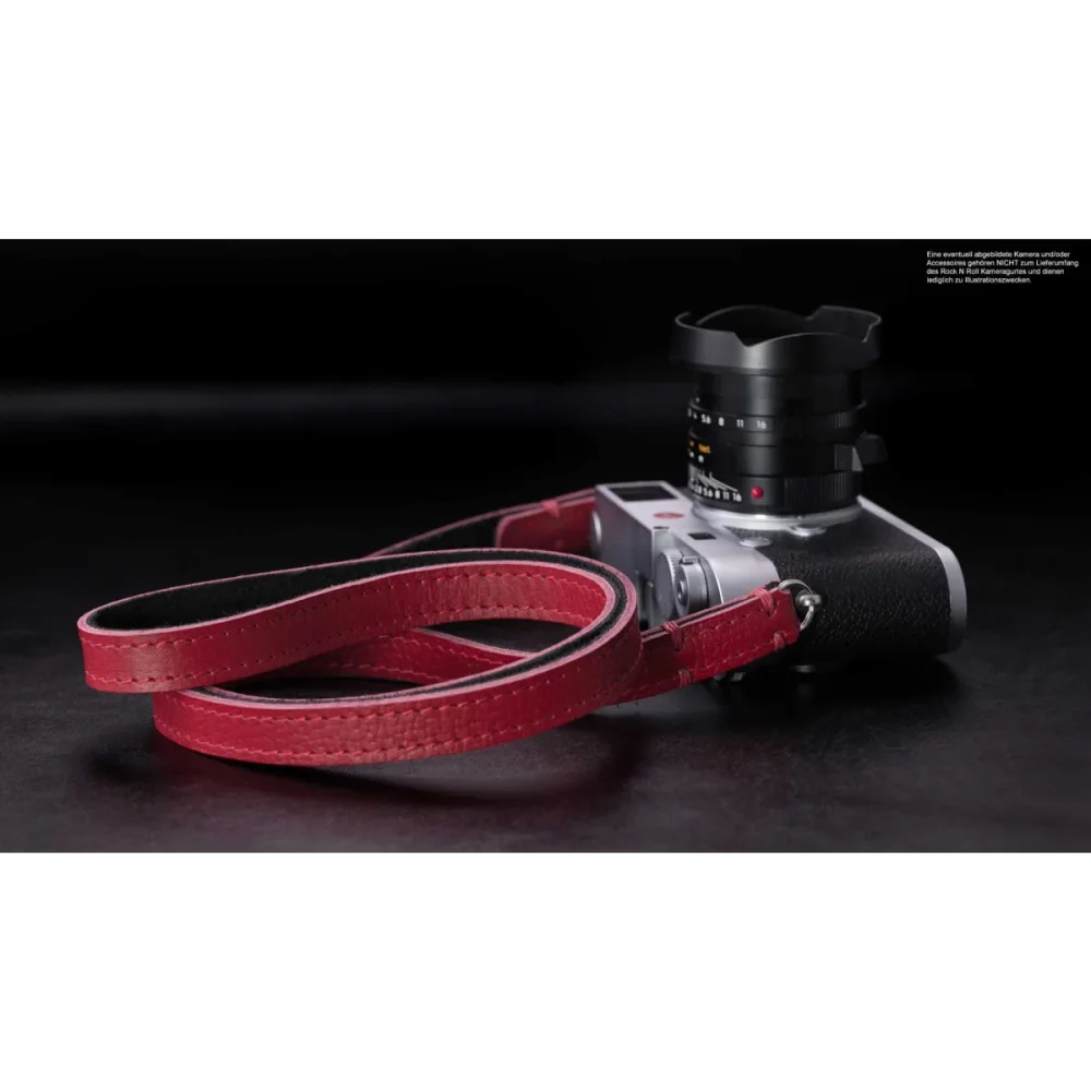 Kameragurte | Leder, Schwarz Und Rot | Rock n Roll Camera Straps And Bags | Design Kameragurt Aus Leder In Rot Und Schwarz | Rock n Roll