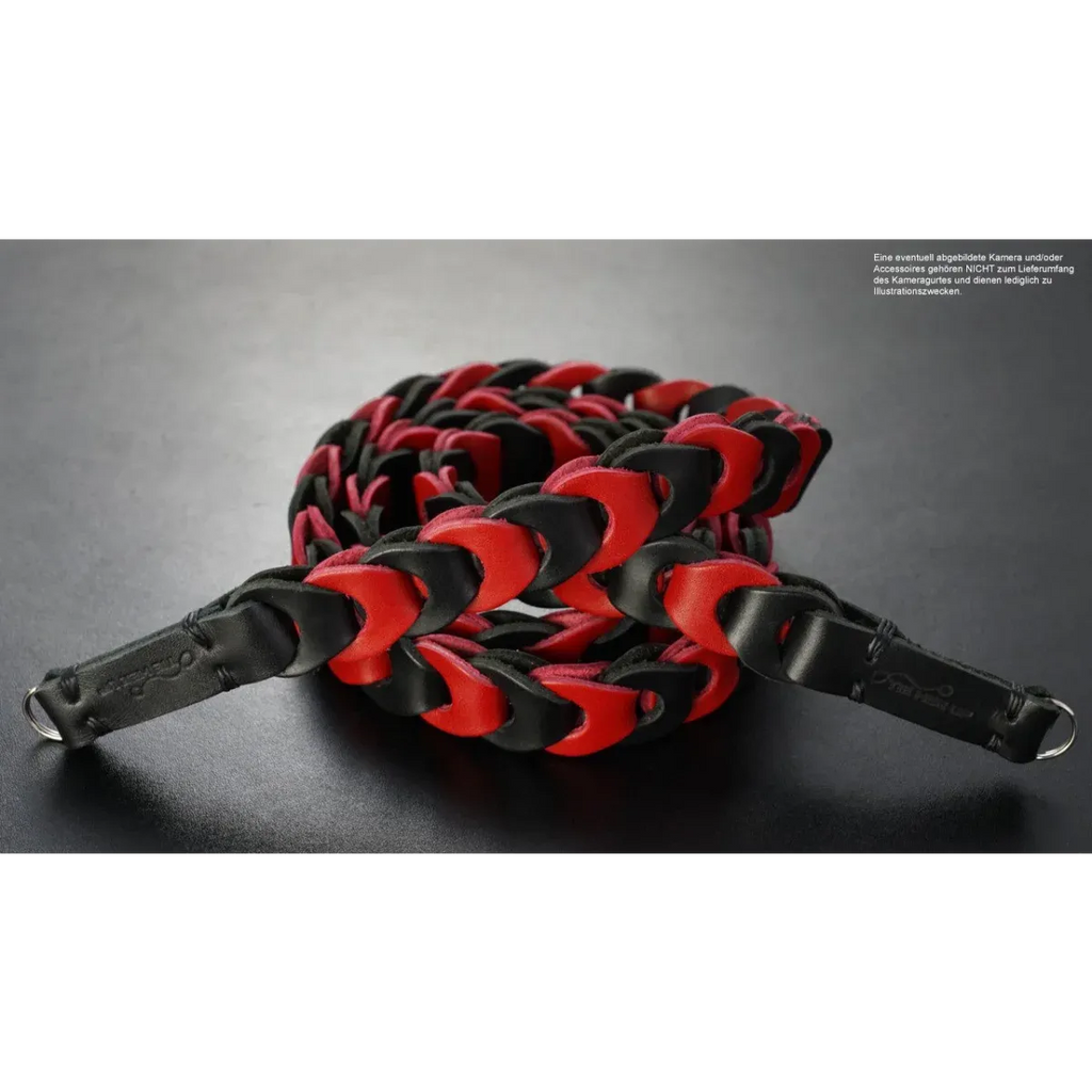 Kameragurte | Leder, Schwarz Und Rot | Rock n Roll Camera Straps And Bags | Design Kameragurt Aus Leder In Schwarz Rot | Rock n Roll Camera