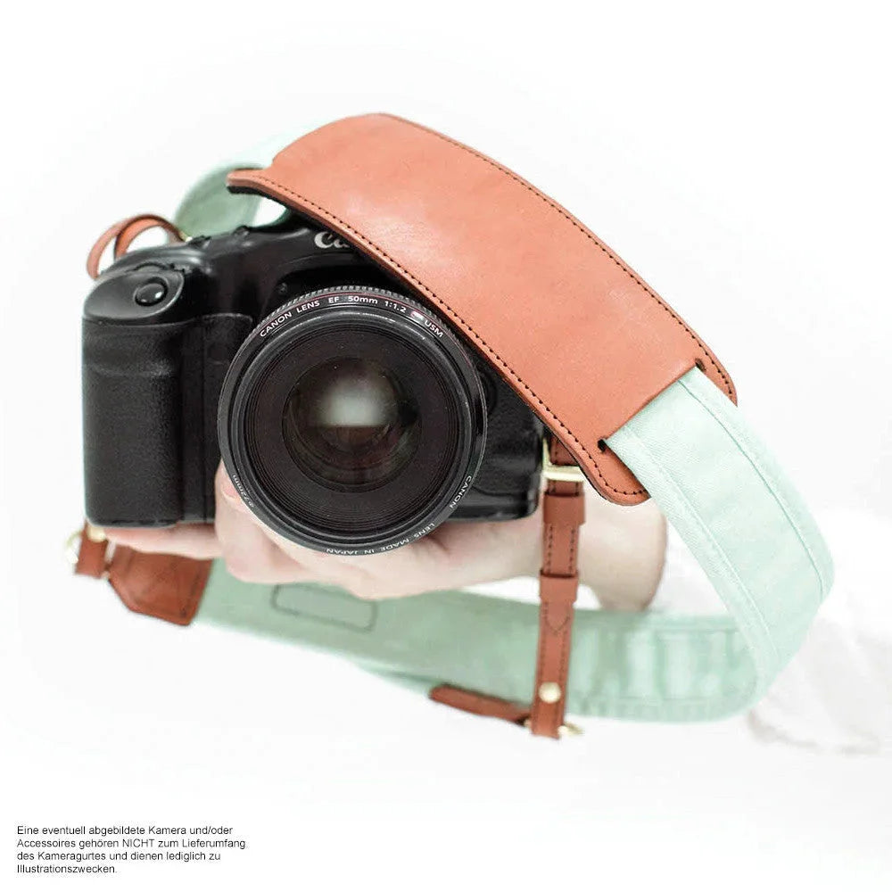 Kameragurte | Baumwolle, Khaki / Grün, Leder | Fotostrap By Katie Norris Foto Usa | Design Kameragurt Fotostrap Aus Leder Und Baumwolle