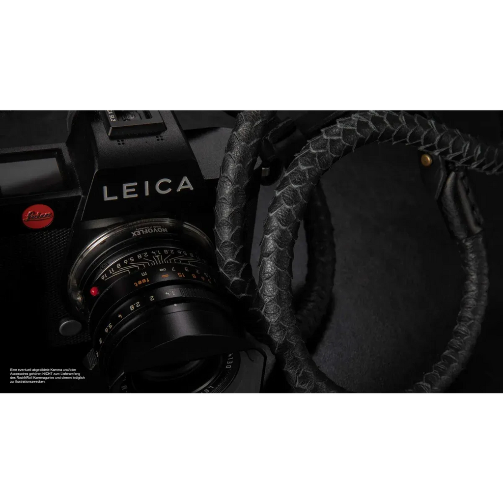 Kameragurte | Leder, Schwarz | Rock n Roll Camera Straps And Bags | Design Kameragurt Für Leica Sl2 Sl s Aus Nappaleder | Rock n Roll Straps