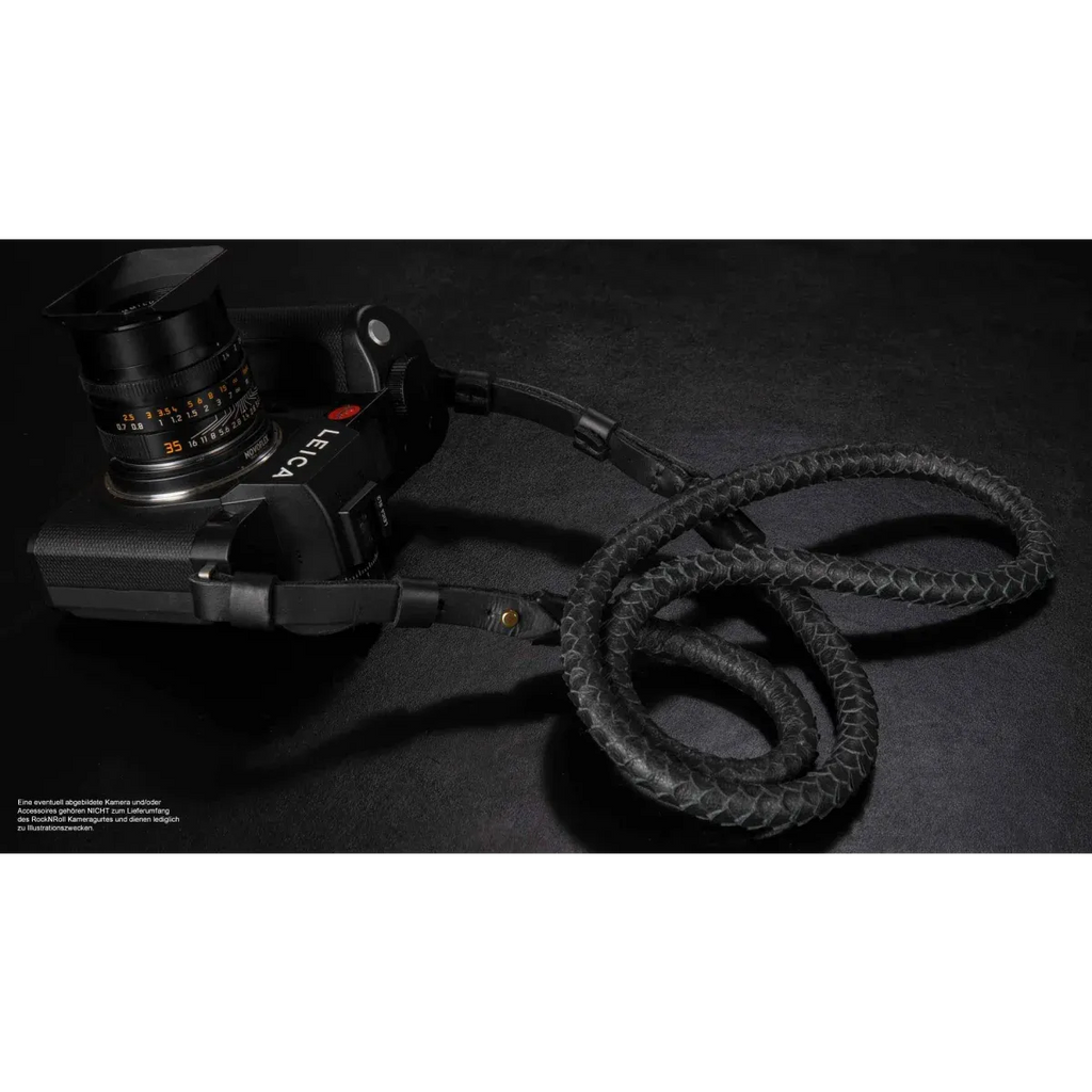 Kameragurte | Leder, Schwarz | Rock n Roll Camera Straps And Bags | Design Kameragurt Für Leica Sl2 Sl s Aus Nappaleder | Rock n Roll Straps