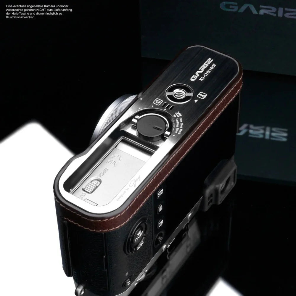 Half Case Bereitschaftstasche | Dunkelbraun, Fuji, Leder | Gariz Design | Designer Fototasche Aus Leder Für Fujifilm X100f In Braun Von