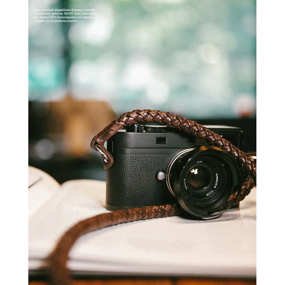 Kameragurte | Dunkelbraun, Leder | Barton 1972 | Fotogurt | Barton 1972 | Leder Von Hand Geflochten | Annie Barton | Braun |125cm