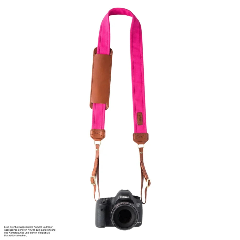 Kameragurte | Baumwolle, Leder, Rosa / Pink | Fotostrap By Katie Norris Foto Usa | Fotostrap Kamera Schultergurt Aus Canvas | Katie Norris