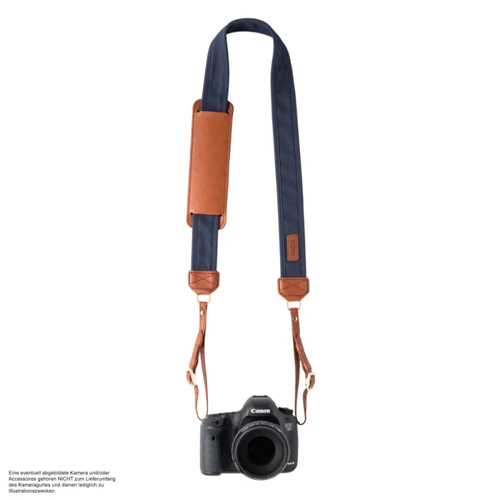 Kameragurte | Baumwolle, Blau, Leder | Fotostrap By Katie Norris Foto Usa | Fotostrap Kamera Tragegurt Aus Baumwolle Und Leder In Navy Blau