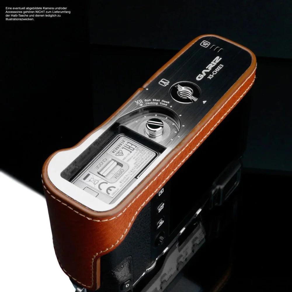 Half Case Bereitschaftstasche | Fuji, Hellbraun, Leder | Gariz Design | Fototasche Aus Leder Für Fujifilm X-e3 In Hellbraun Von Gariz Design
