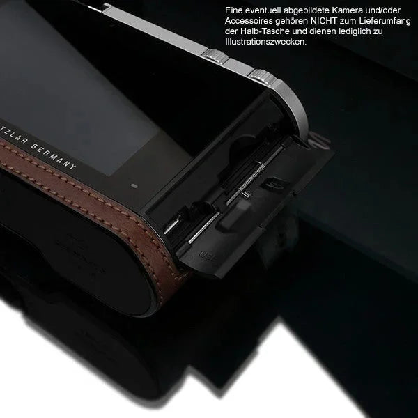 Half Case Bereitschaftstasche | Dunkelbraun, Leder, Leica | Gariz Design | Fototasche Aus Leder Für Leica Tl2 Leica Tl Leica t | Dunkel