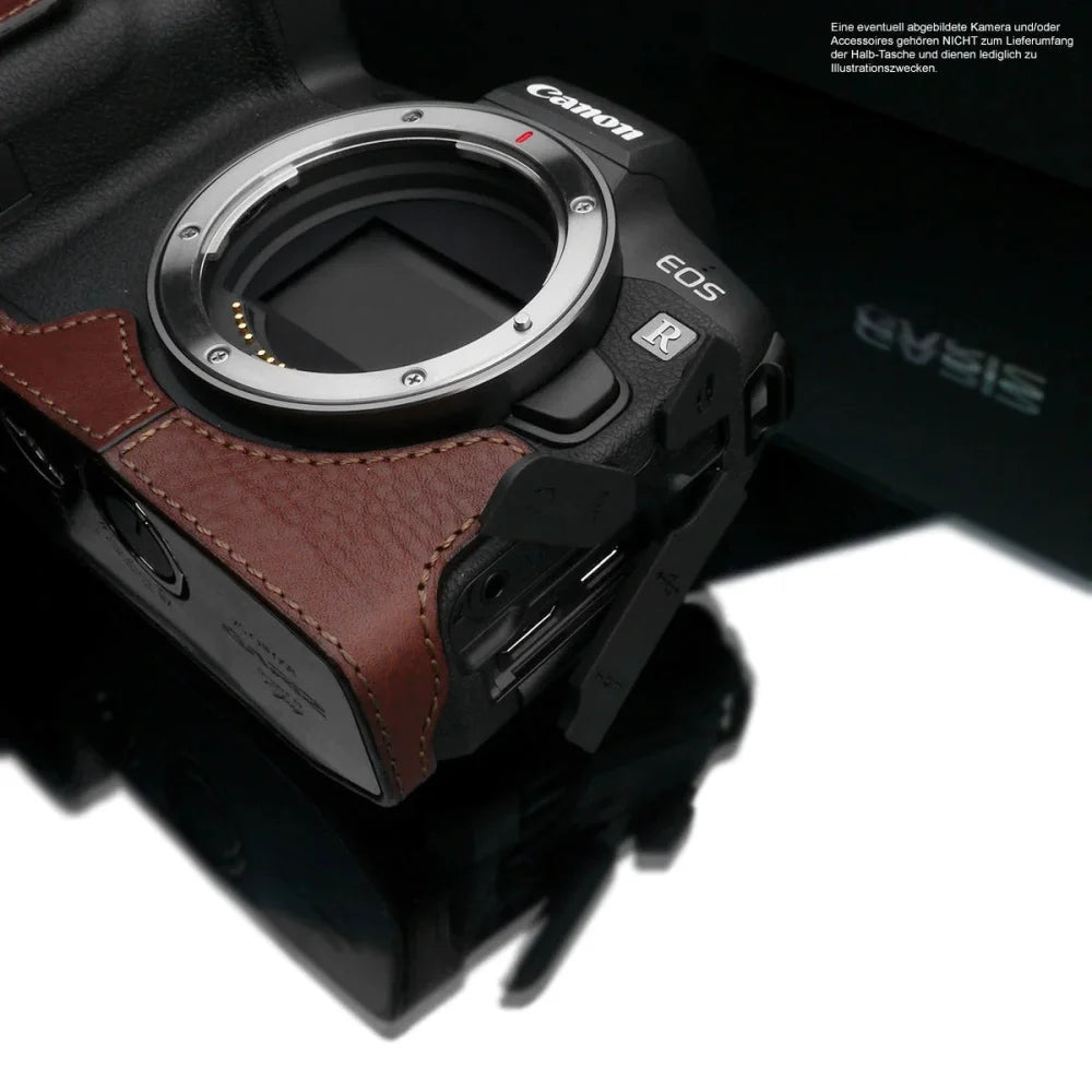 Half Case Bereitschaftstasche | Canon, Leder, Schwarz | Gariz Design | Fototasche Für Canon Eos r Vollformatkamera Aus Leder In Braun Von