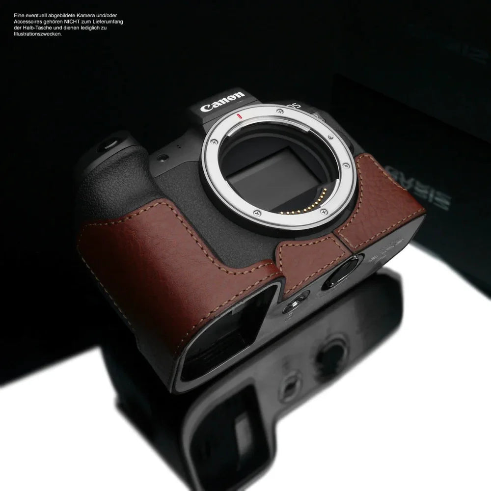 Half Case Bereitschaftstasche | Canon, Leder, Schwarz | Gariz Design | Fototasche Für Canon Eos r Vollformatkamera Aus Leder In Braun Von