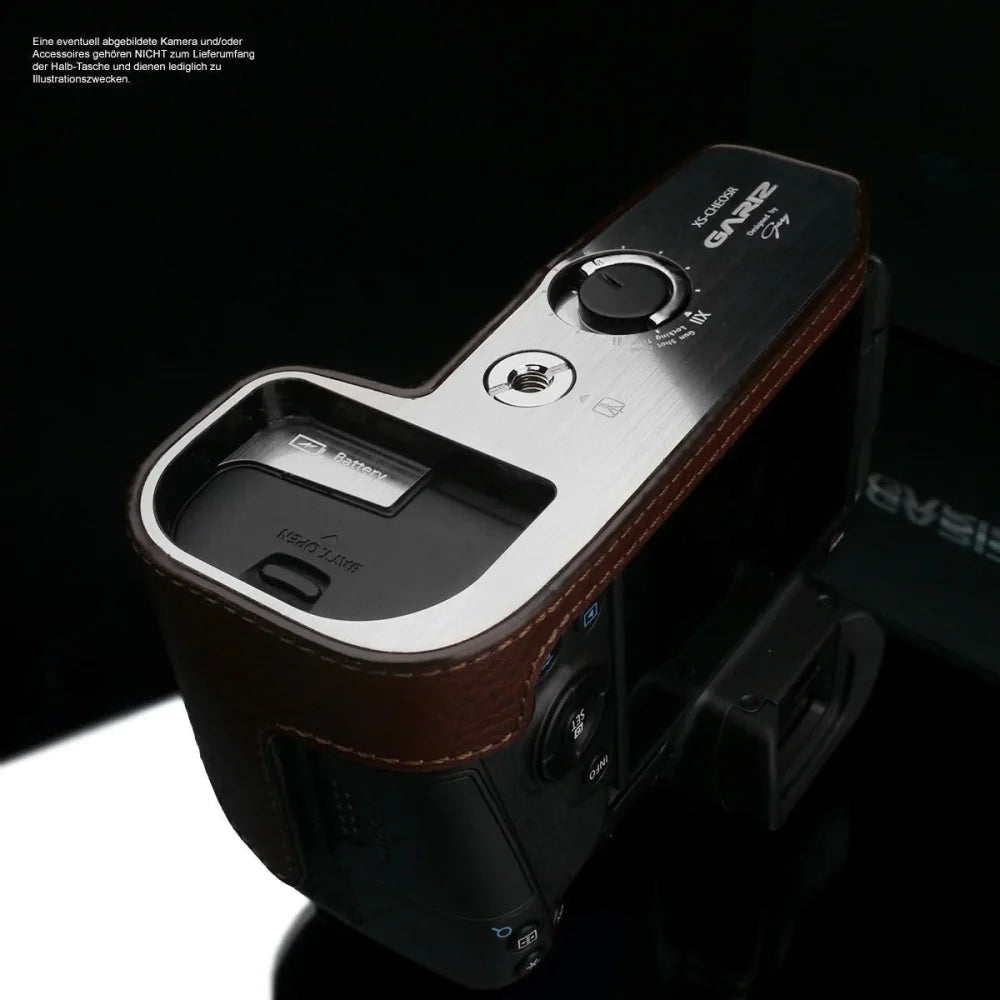 Half Case Bereitschaftstasche | Canon, Leder, Schwarz | Gariz Design | Fototasche Für Canon Eos r Vollformatkamera Aus Leder In Braun Von