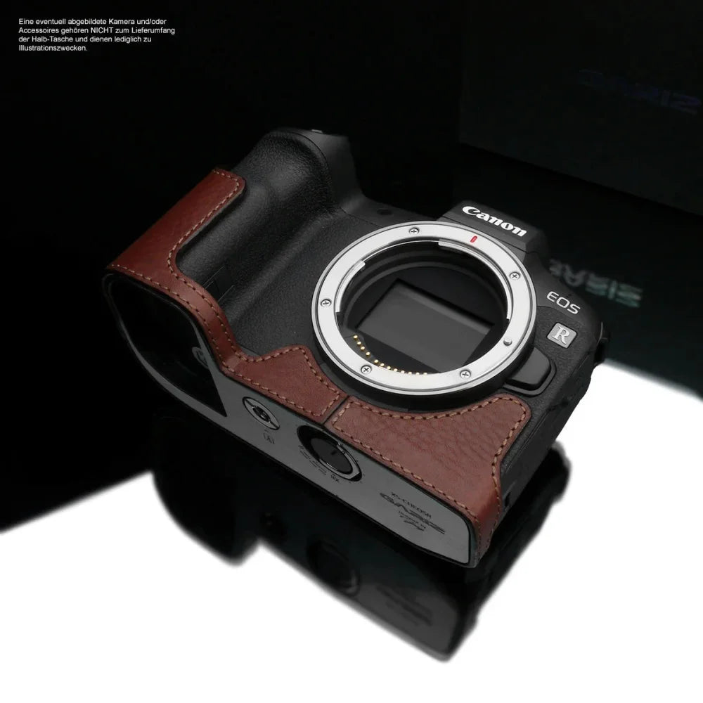 Half Case Bereitschaftstasche | Canon, Leder, Schwarz | Gariz Design | Fototasche Für Canon Eos r Vollformatkamera Aus Leder In Braun Von