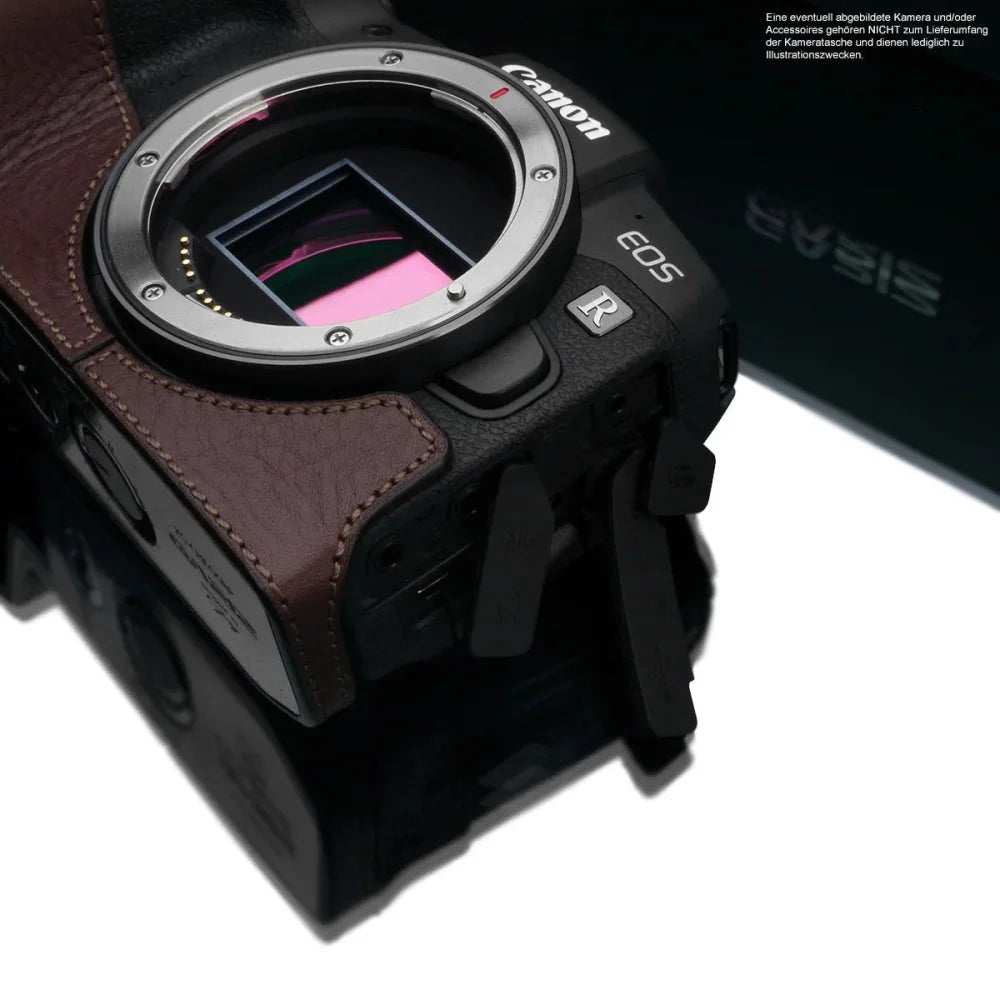 Half Case Bereitschaftstasche | Canon, Dunkelbraun, Leder | Gariz Design | Fototasche Für Canon Eos Rp Aus Leder In Braun Bzw. Dunkelbraun |