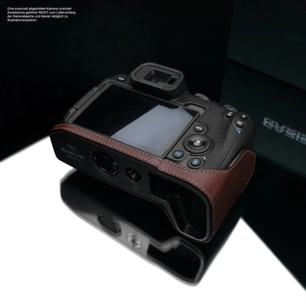 Half Case Bereitschaftstasche | Canon, Dunkelbraun, Leder | Gariz Design | Fototasche Für Canon Eos Rp Aus Leder In Braun Bzw. Dunkelbraun |