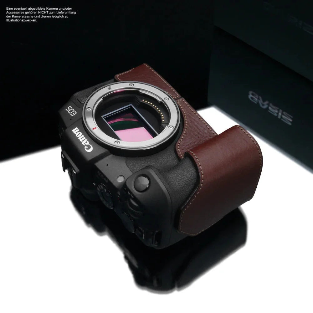 Half Case Bereitschaftstasche | Canon, Dunkelbraun, Leder | Gariz Design | Fototasche Für Canon Eos Rp Aus Leder In Braun Bzw. Dunkelbraun |