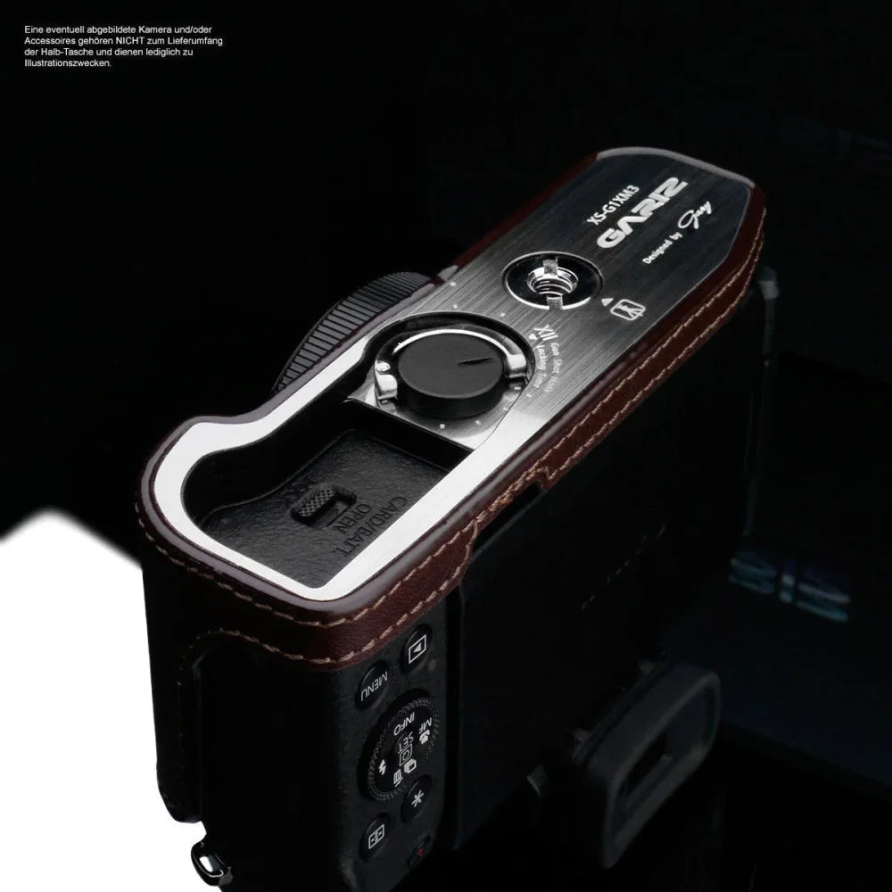Half Case Bereitschaftstasche | Canon, Dunkelbraun, Leder | Gariz Design | Fototasche Für Canon G1x Mark Iii Aus Leder In Braun Von Gariz