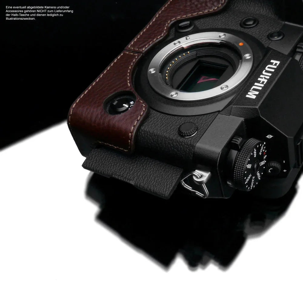 Half Case Bereitschaftstasche | Fuji, Leder, Schwarz | Gariz Design | Fototasche Für Fujifilm X-h1 Aus Leder In Braun Von Gariz Design |