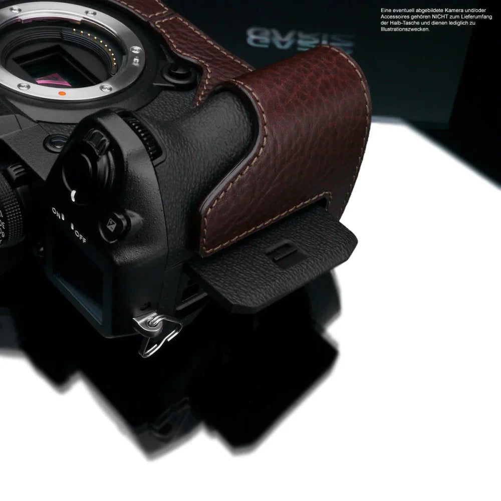 Half Case Bereitschaftstasche | Fuji, Leder, Schwarz | Gariz Design | Fototasche Für Fujifilm X-h1 Aus Leder In Braun Von Gariz Design |