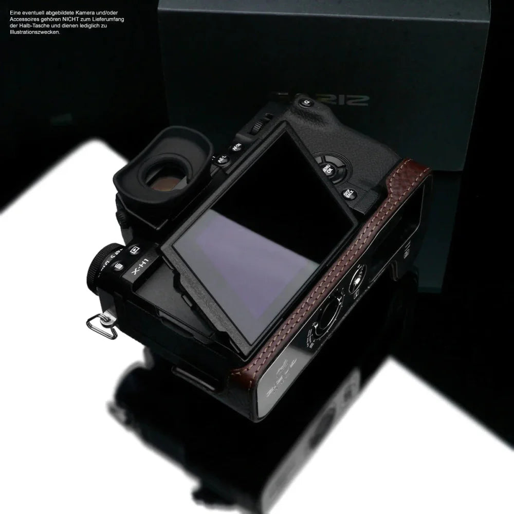Half Case Bereitschaftstasche | Fuji, Leder, Schwarz | Gariz Design | Fototasche Für Fujifilm X-h1 Aus Leder In Braun Von Gariz Design |