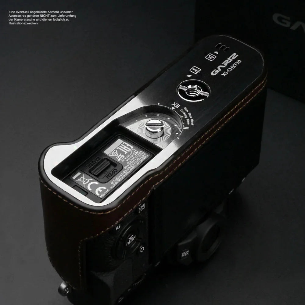 Half Case Bereitschaftstasche | Dunkelbraun, Fuji, Leder | Gariz Design | Fototasche Für Fujifilm X-t30 Ii X-t30 X-t20 In Braun Aus Leder